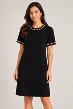 Load image into Gallery viewer, Pearl detail soft knit dress

