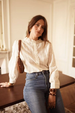 Load image into Gallery viewer, InApril 1986 cotton embroidered shirt
