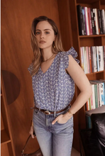 Load image into Gallery viewer, InApril 1986 denim embroidered top
