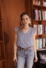 Load image into Gallery viewer, InApril 1986 denim embroidered top
