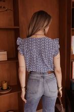 Load image into Gallery viewer, InApril 1986 denim embroidered top
