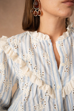 Load image into Gallery viewer, Kilky cotton blue pinstripe shirt

