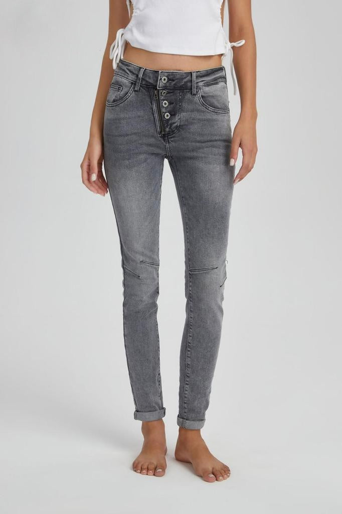 Melly washed grey jeans